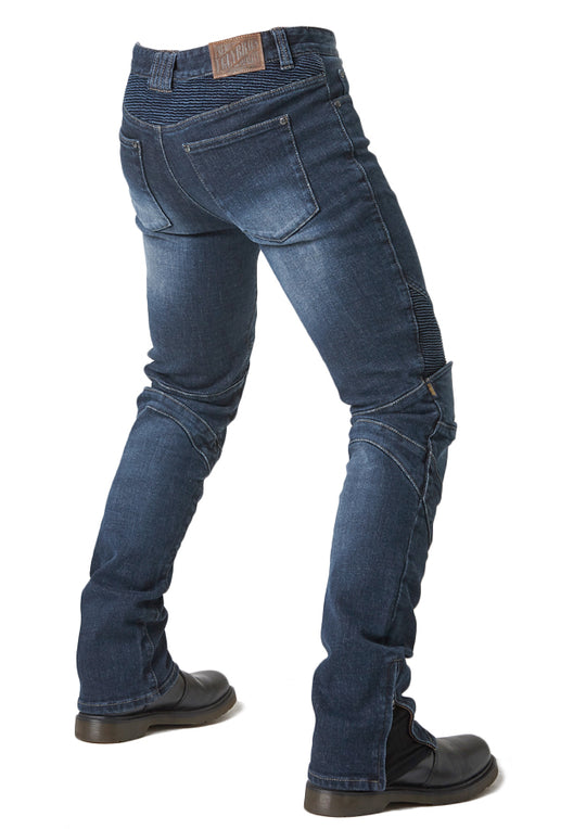 FEATHERBED 201 BLUE Men's Motorcycle Riding Jeans – uglyBROS USA
