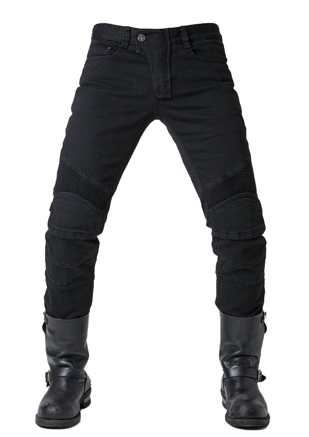 FEATHERBED BLACK Men's Motorcycle Riding Jeans – uglyBROS USA