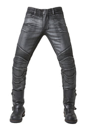 FEATHERBED SILVER Men's Motorcycle Riding Jeans | Coated Denim ...