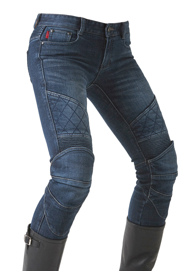 GUARDIAN-G Women's Washed Blue Skinny Motorcycle Riding Jean Cargo Pants –  uglyBROS USA