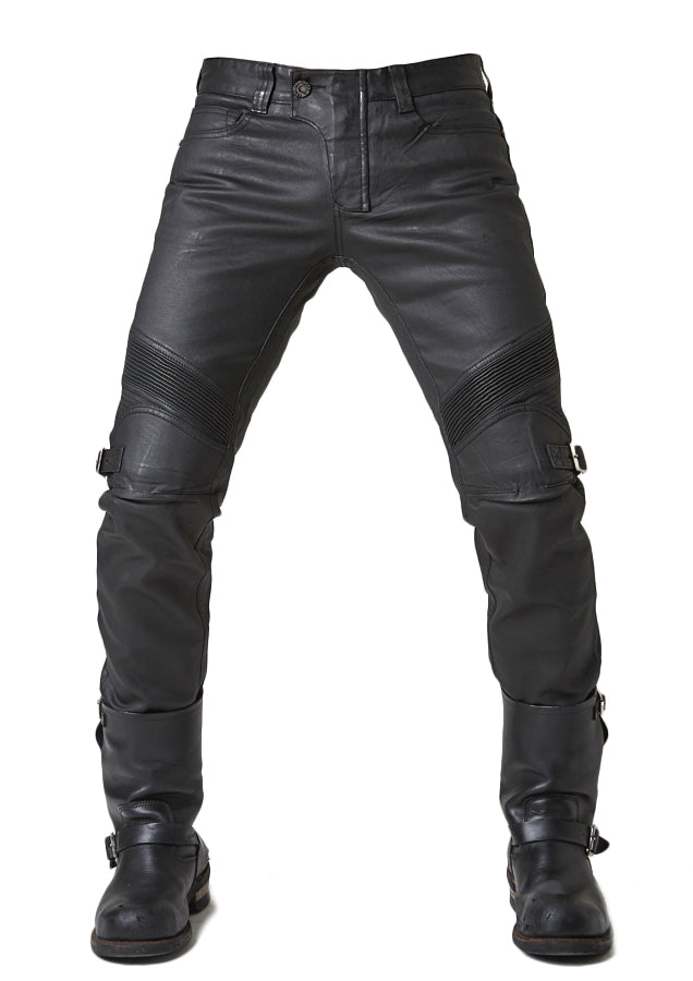 JOHNNY Men's Coated Black Motorcycle Riding Jean Cargo Pants – uglyBROS USA