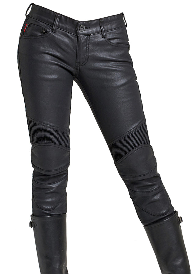 TRITON-G Women's Coated Black Motorcycle Riding Jeans – uglyBROS USA