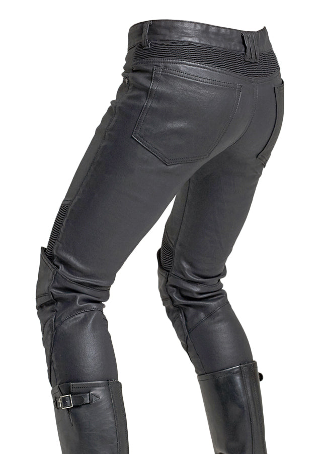 ugly BROS MOTO PANTS TON-UP-G レディース TRITON-G Women's Coated Black Motorcycle Riding Jeans – uglyBROS USA